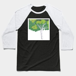 Green Tree Circle Design Baseball T-Shirt